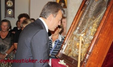 Ο Γιάννης Βρούτσης στις εκδηλώσεις για την Απόδοση Εορτής της Κοιμήσεως της Θεοτόκου στην Μύκονο