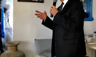 Χαιρετισμός του πολιτευτή Κυκλάδων Γιώργου Χριστόπουλου κατά την εκδήλωση κοπής της Πρωτοχρονιάτικης πίτας της ΔΗΜ.ΤΟ  Ν.Δ. Μυκόνου