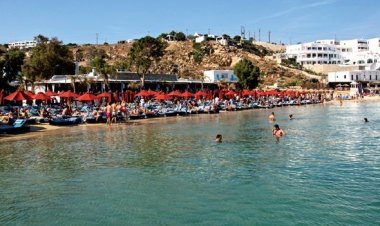 Flight over the beaches of Mykonos!! (Video)