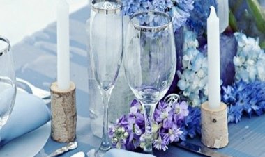 25 Όμορφες ιδέες για Διακόσμηση με λουλούδια, σε αποχρώσεις του μπλε!!