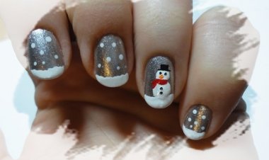 Nails: Χιονάνθρωπος!! Στο πνεύμα των ημερών!! (βήμα-βήμα)