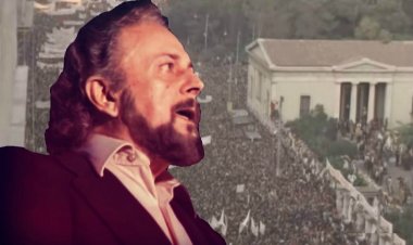 Polytechnic Uprising Anniversary: Πολυτεχνείο ’74.... Ο Ρίτσος διαβάζει «Ρωμιοσύνη», στην πρώτη επέτειο του Πολυτεχνείου και συγκλονίζει… Όλη η διαδήλωση τραγουδάει μαζί του.... [Video]