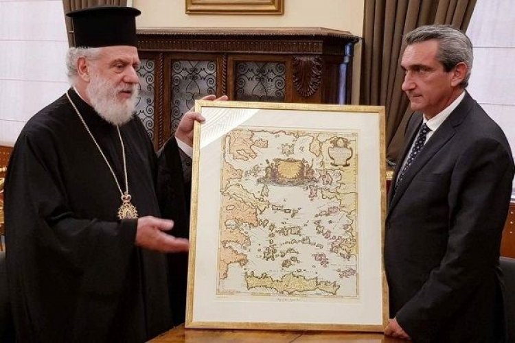 Στη Ρόδο από τη Σύρο η ιερή εικόνα του Κωνσταντίνου Υδραίου με πρωτοβουλία του Περιφερειάρχη Νοτίου Αιγαίου κ. Γιώργου Χατζημάρκου