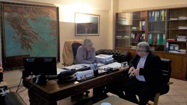 Συνάντηση εργασίας του Αντιπεριφερειάρχη  Φιλήμονα  Ζαννετίδη,  στο γραφείο του υπουργού Αγροτικής Ανάπτυξης και Τροφίμων