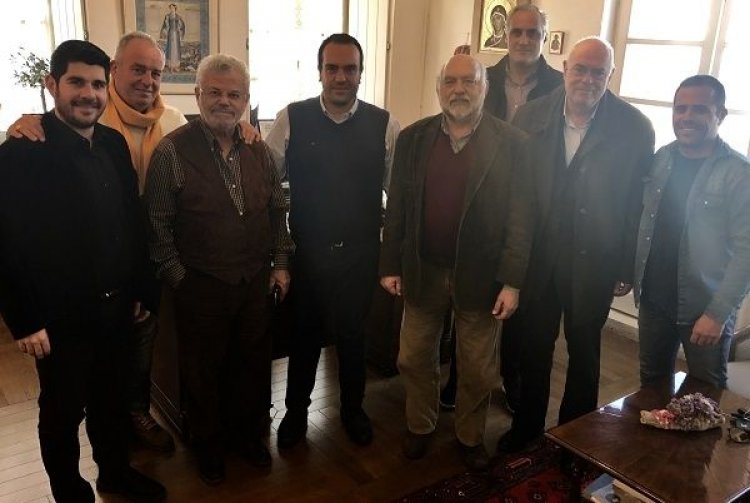 Συνάντηση του Δημάρχου Μυκόνου με τους Συρμαλένιο, Συρίγο και Μανιό, Βουλευτές Κυκλάδων ΣΥΡΙΖΑ