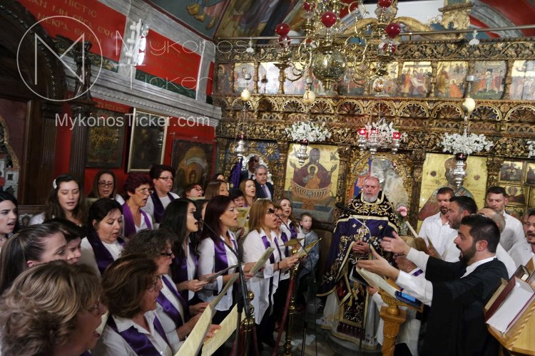 Mykonos Ticker: Απ' ευθείας, Ακολουθία και Εγκώμια Επιταφίου Θρήνου από τον Ι.Ν. της Μεγάλης Παναγιάς