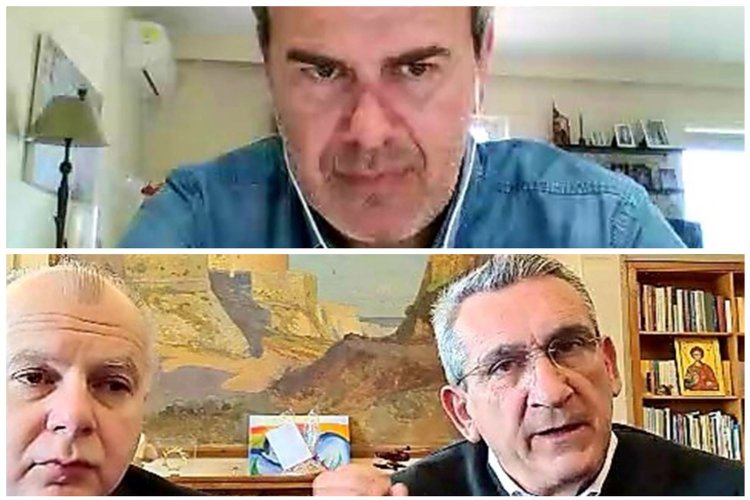 Coronavirus Aegean Islands : Τηλεδιάσκεψη Γιώργου Χατζημάρκου και Αντώνη Καμπουράκη με τον Γενικό Γραμματέα του ΕΟΤ Δημήτρη Φραγκάκη