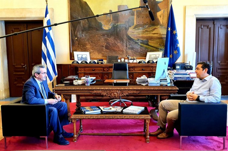 Aegean Islands: Στον Περιφερειάρχη Ν. Αιγαίου, Γιώργο Χατζημάρκο, ο τέως Πρωθυπουργός  Αλέξης Τσίπρας