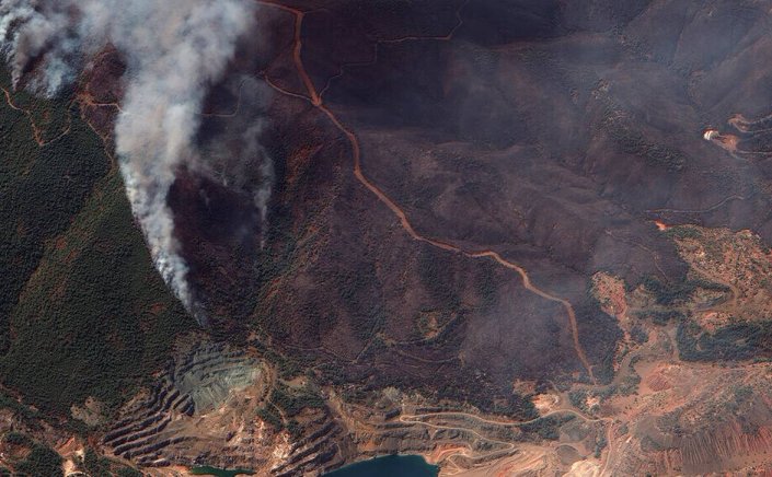 Fires in Evia: Σοκαριστικό Video από την Φωτιά στην Εύβοια!! Η βιβλική καταστροφή από ψηλά [Video]