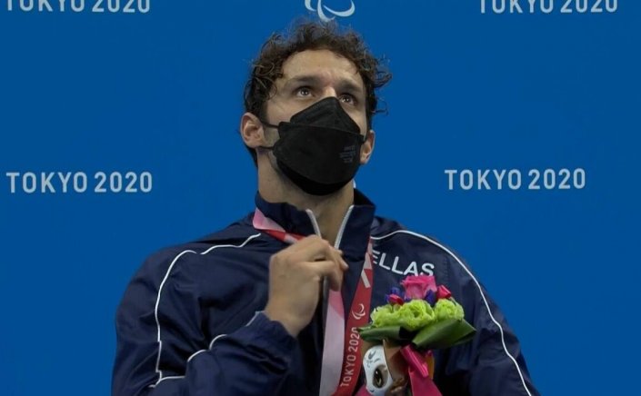 Tokyo 2020 Paralympics: Συγκινημένος ο Αντώνης Τσαπατάκης στην απονομή του χάλκινου μεταλλίου!!