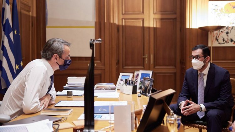 PM Mitsotakis: Συνάντηση Κ. Μητσοτάκη με τον υπουργό Βιομηχανίας των ΗΑΕ