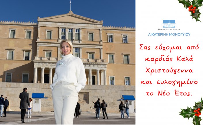 Joyeuses Fêtes! Ευχές για Καλές Γιορτές από την Βουλευτή Κυκλάδων Ν.Δ. Κατερίνα Μονογυιού