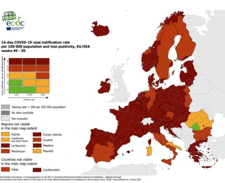 Covid Disease - ECDC: Στο «βαθύ κόκκινο» ολόκληρη η Ελλάδα