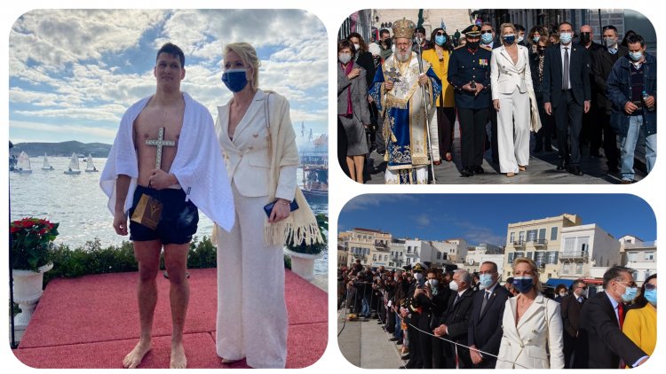 Holy Epiphany in Syros: Η Κατερίνα Μονογυιού στη Σύρο για την ημέρα των Αγίων Θεοφανείων