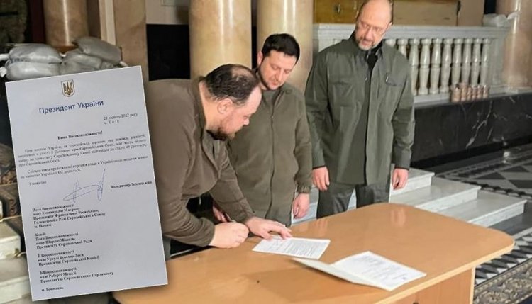 Ukraine for EU membership: Ο Ζελένσκι υπέγραψε την αίτηση για ένταξη της Ουκρανίας στην Ευρωπαϊκή Ένωση