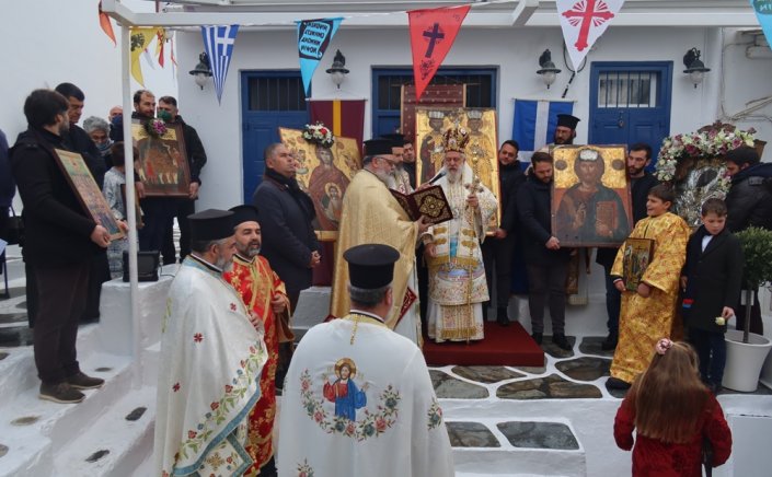 Quadragesima Sunday: Η Εορτή της Ορθοδοξίας και η Λιτάνευση των ιερών Εικόνων στη Μύκονο  [pics & video]
