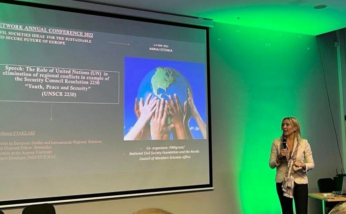 Sustainable and secure future: Εισήγηση της Ελευθερίας Φτακλάκη στο συνέδριο "Civil Societies Ideas for the sustainable and secure future"