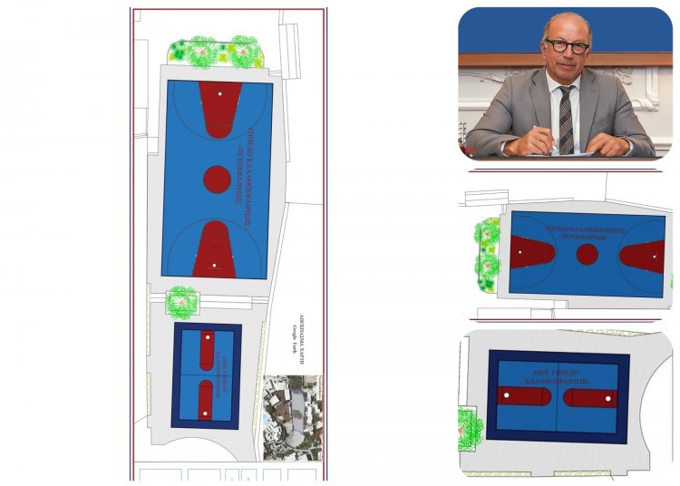 Mykonos - Γ. Λεονταρίτης: Υπεγράφη η εργολαβική σύμβαση για την πλήρη επισκευή των γηπέδων μπάσκετ και βόλεϊ στην Λάκκα Μυκόνου