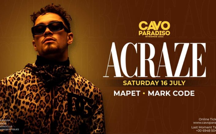 Cavo Paradiso Mykonos: one more Cavo debut by Acraze on the 16th of July!