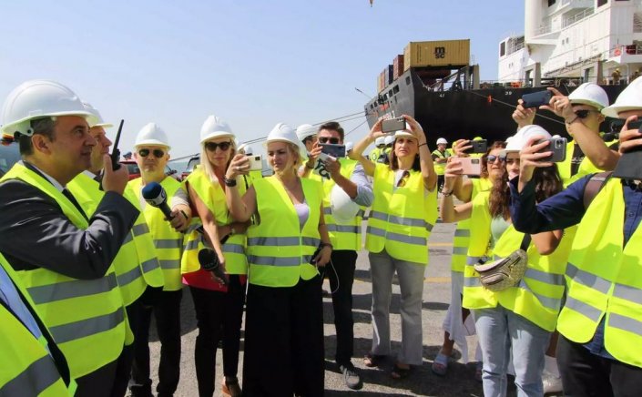 Shipping Min Plakiotakis:  Ο Υπουργός Ναυτιλίας & Νησιωτικής Πολιτικής εγκαινίασε τις δύο νέες γερανογέφυρες στο Λιμάνι της Θεσσαλονίκης