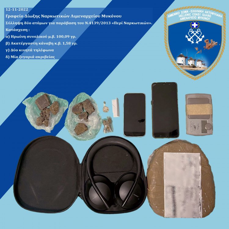 Mykonos Coast Guard Arrests: Δύο νέες συλλήψεις για ναρκωτικά στη Μύκονο