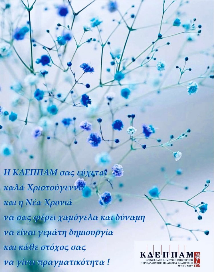 Joyeuses Fêtes! Ευχές για Καλά Χριστούγεννα και για την Νέα Χρονιά από την ΚΔΕΠΠΑΜ