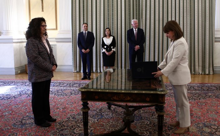 National Elections 2023: Ορκίσθηκε η Καλλιόπη Σπανού ως Υπουργός Εσωτερικών