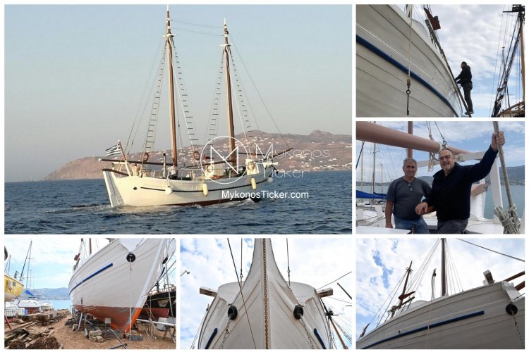 Mykonos - Βαγγέλης Πελέκης: Ολοκληρώνονται οι εργασίες αποκατάστασης του θρυλικού ιστιοφόρου «Ευαγγελίστρια»