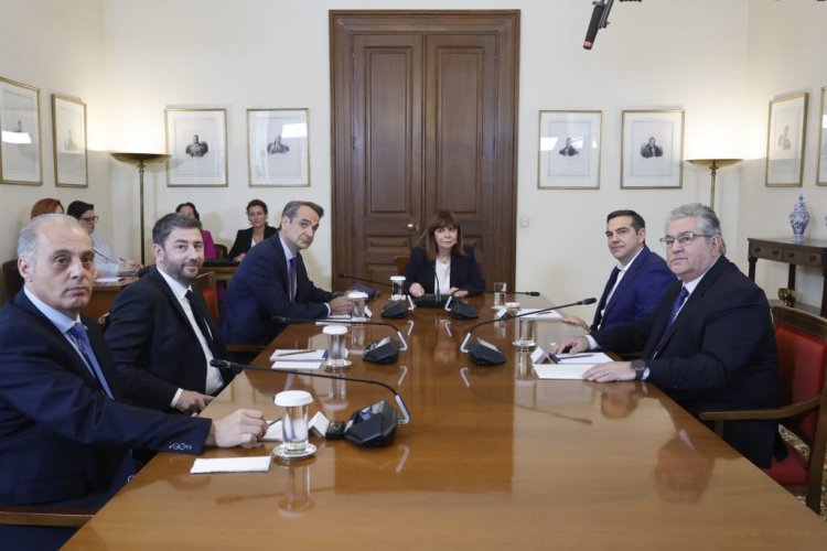Government Formation: Σύσκεψη express των πολιτικών αρχηγών – Διήρκησε 30 λεπτά, στις 25 Ιουνίου οι εκλογές
