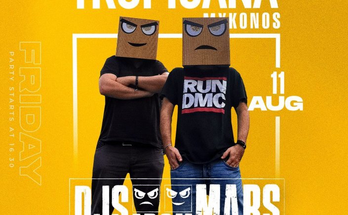 Tropicana Mykonos Party: Djs From Mars on the decks of Tropicana, Friday August 11th, 2023