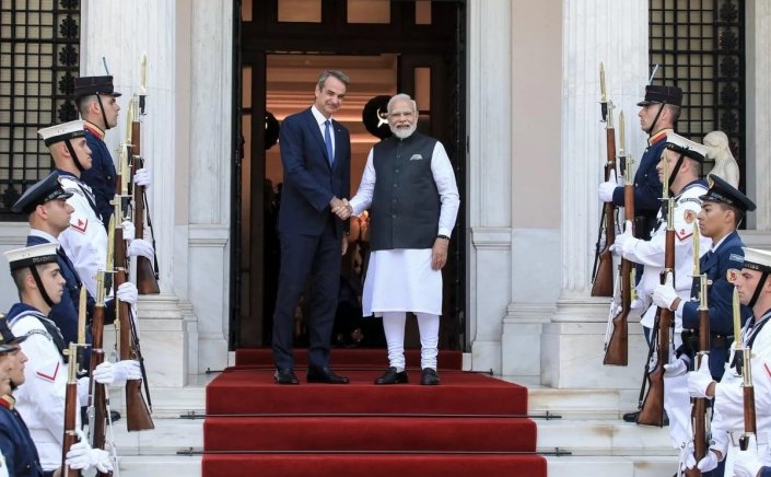 PM Mitsotakis / Συνάντηση Μητσοτάκη με Μόντι: «Η Ελλάδα είναι πύλη για την Ινδία στην Ευρώπη - Να διπλασιάσουμε το διμερές εμπόριο»