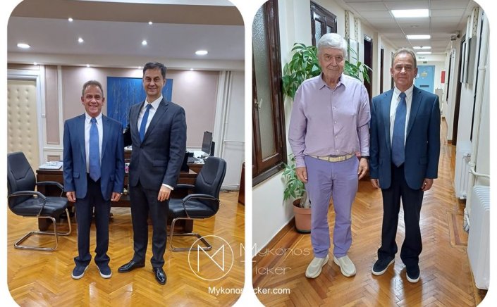 New Mayor of Mykonos: Συνάντηση Χρήστου Βερώνη με τον Υφυπουργό Οικονομικών Χάρη Θεοχάρη για θέματα της Μυκόνου