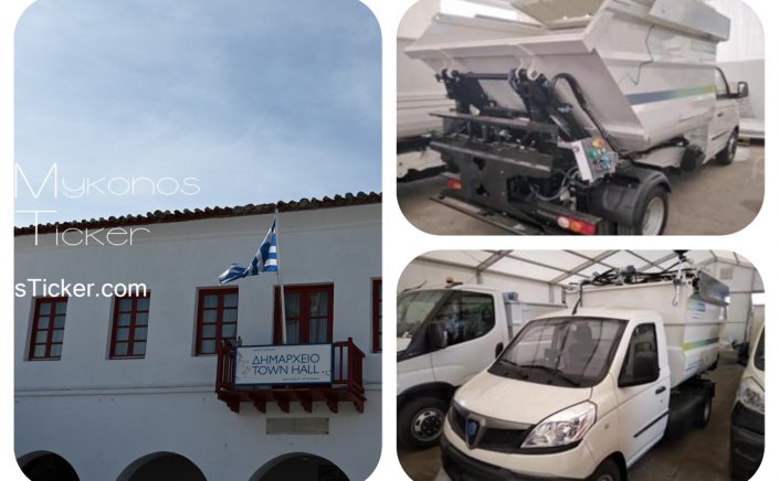 Χρήστος Βερώνης: Δωρεά ενός δορυφορικού απορριμματοφόρου στον Δήμο Μυκόνου, από την εταιρεία Santa Marina