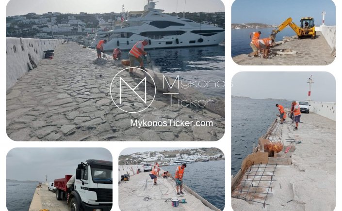 Αποκατάσταση κρηπιδώματος στο Παλιό Λιμάνι Μυκόνου [video]