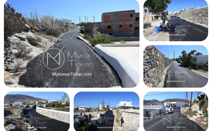 Asphalt Surfacing in Mykonos: Ασφαλτόστρωση στο εσωτερικό δίκτυο δρόμων του “Ξεχασμένου“ Πύργου Ανω Μεράς [Εικόνες & Video]