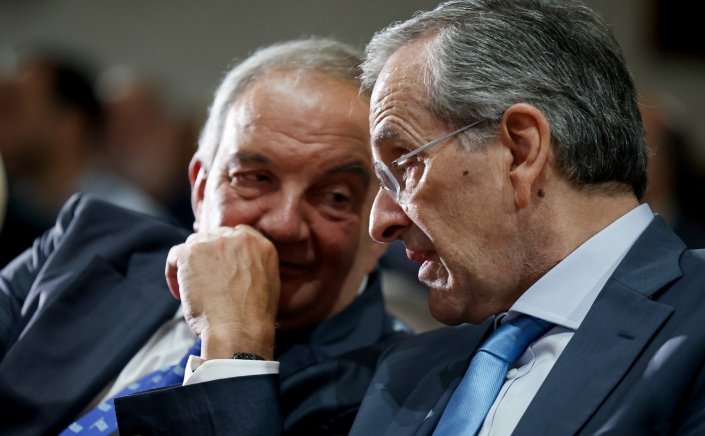 Past PM Karamanlis-Samaras: Έκαναν ξανά κοινή εμφάνιση Καραμανλής και Σαμαράς!!