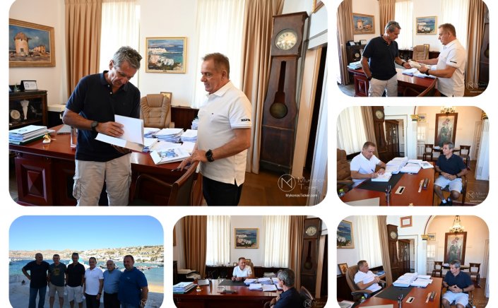 Mayor of Mykonos: Tον πρώην Υπουργό Ανδρέα Λοβέρδο υποδέχθηκε ο Δήμαρχος Μυκόνου, Χρήστος Βερώνης