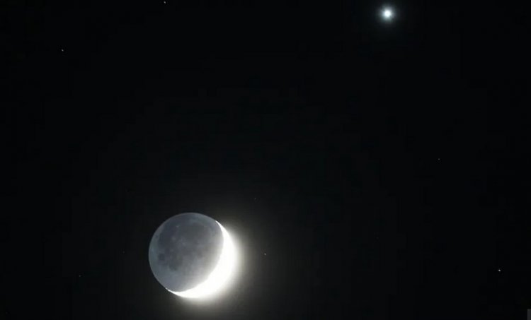 Out of this world! Ουράνιο υπερθέαμα πρόσφερε η Αφροδίτη και η ημισέληνος