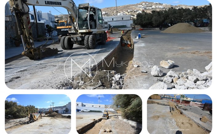 Συνεχίζονται στον Κόρφο οι εργασίες ασφαλτοκοπής και εσκαφής τάφρου για την κατασκευή του προωθητικού αγωγού [Εικόνες]