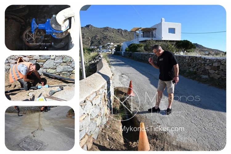 Η ΔEYA Mυkόvoυ ικανοποιεί το χρόνιο αίτημα  των κατοίκων του οικισμού Bαpoύxα για σύνδεση με το δίκτυο ύδρευσης [Εικόνες & video]