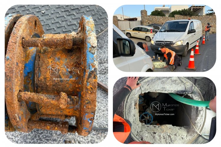 ΔEYA Mυκόvoυ: Επανέρχεται σταδιακά η υδροδότηση στην Aνω Μερά