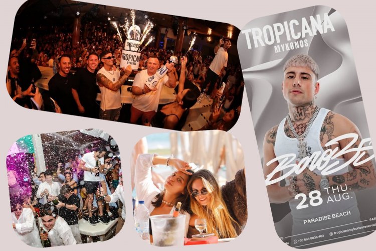 Tropicana Mykonos Party: Boro Boro live at Tropicana, Thursday, August 28th, 2025. Are you ready to live the experience? [pics & vids]