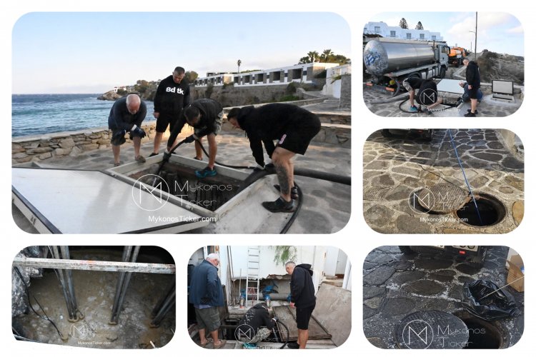 ΔΕΥΑ Μυκόνου: Διαρκής προτεραιότητα η λειτουργικότητα του αποχετευτικού δικτύου - Καθαρισμός αντλιοστασίων σε Αλευκάνδρα, Βίδα και φρεατίων σε Καλογερά, Τρία  Πηγάδια [Εικόνες &Videos]