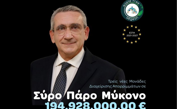 Aegean islands Waste: Εγκριση ΣΔΙΤ Μυκόνου -Σύρου - Πάρου. Στρατηγικό έργο 194,9 εκατ. ευρώ για τη διαχείριση αποβλήτων στο Νότιο Αιγαίο