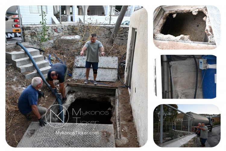 ΔΕΥΑ Μυκόνου: Παρεμβάσεις και συνεχής επιτήρηση για τη σωστή λειτουργία του αποχετευτικού δικτύου - Καθαρισμός αντλιοστασίου λυμάτων στον Αγιο Στέφανο [Εικόνες & Video]