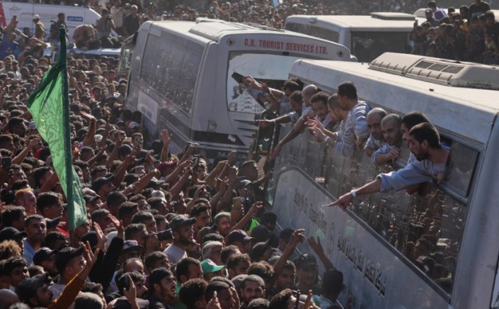 Hamas frees living hostages and Israel releases prisoners as Trump visits the region