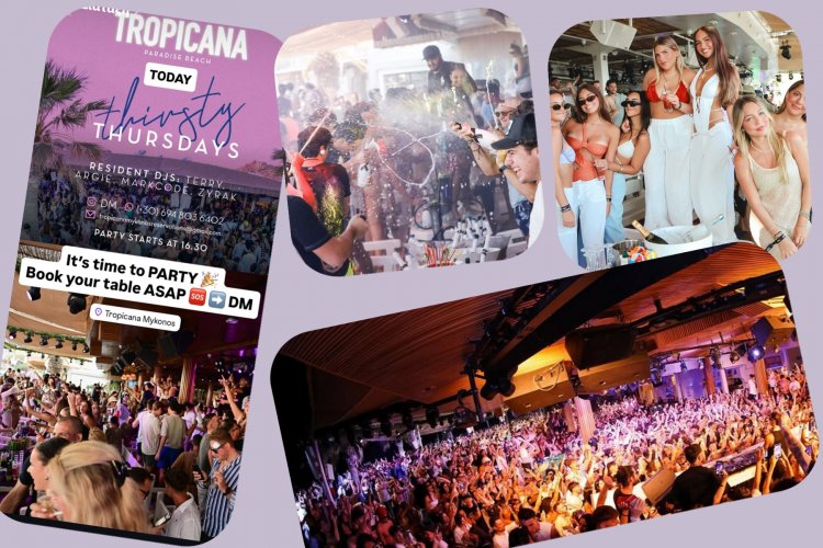 Tropicana Mykonos Party: Djs Terry, Argie, Mark Code and Zyrak on the decks of Tropicana, Thursday October 9th 2025 Are you ready to live the experience? [pics & vids]