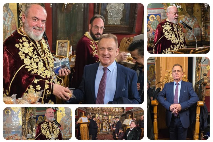 «Χριστούγεννα στη Μύκονο: Παρέστη συμπροσευχόμενος ο εορτάζων Δήμαρχος Χρήστος Βερώνης» - Οι ευχές και το έθιμο του «Ανέψυχου»