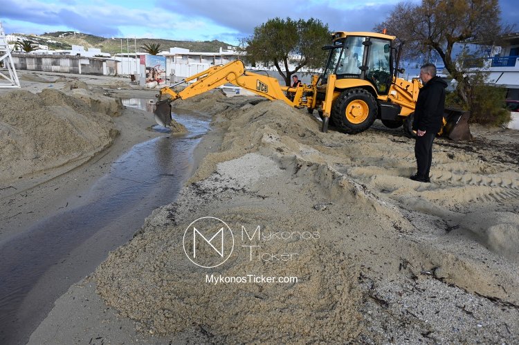 Μύκονος: Τρίτη συνεχόμενη παρέμβαση στον Ορνό για την άμεση απορροή των Ομβρίων Υδάτων [Εικόνες &Video]