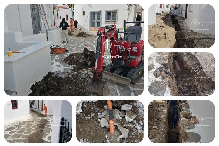 DEYA Mykonos: Ολοκληρώθηκε η κομβική αντικατάσταση του καταθλιπτικού αγωγού λυμάτων στα Τρία Πηγάδια - Θωράκιση της Χώρας με σύγχρονες Υδραυλικές Υποδομές